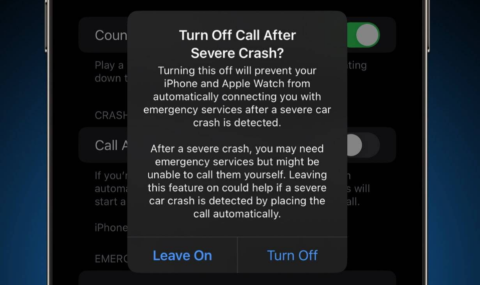 清远苹果14维修分享 iPhone 14 和 Apple Watch 上关闭崩溃检测 